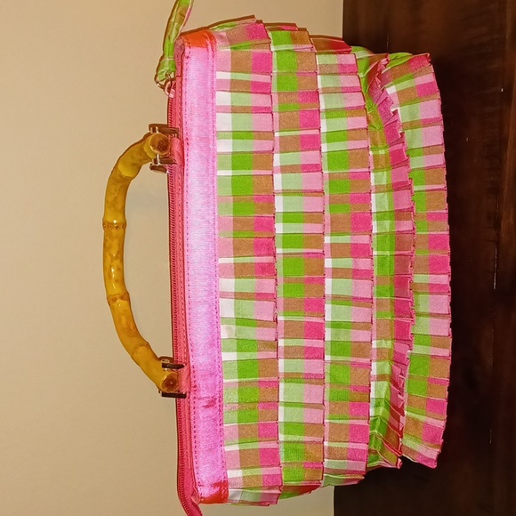 EUC Summer Purse w/Bamboo Handle - Picture 2 of 4
